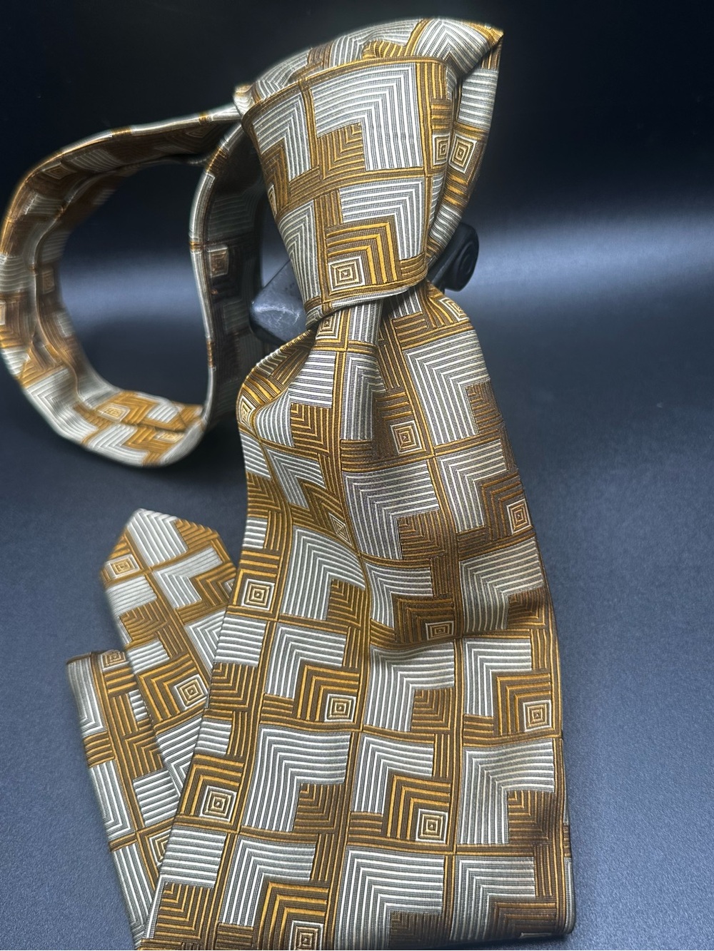 Robert Talbott Best of Class for Nordstrom — Gold Geometric Silk Tie